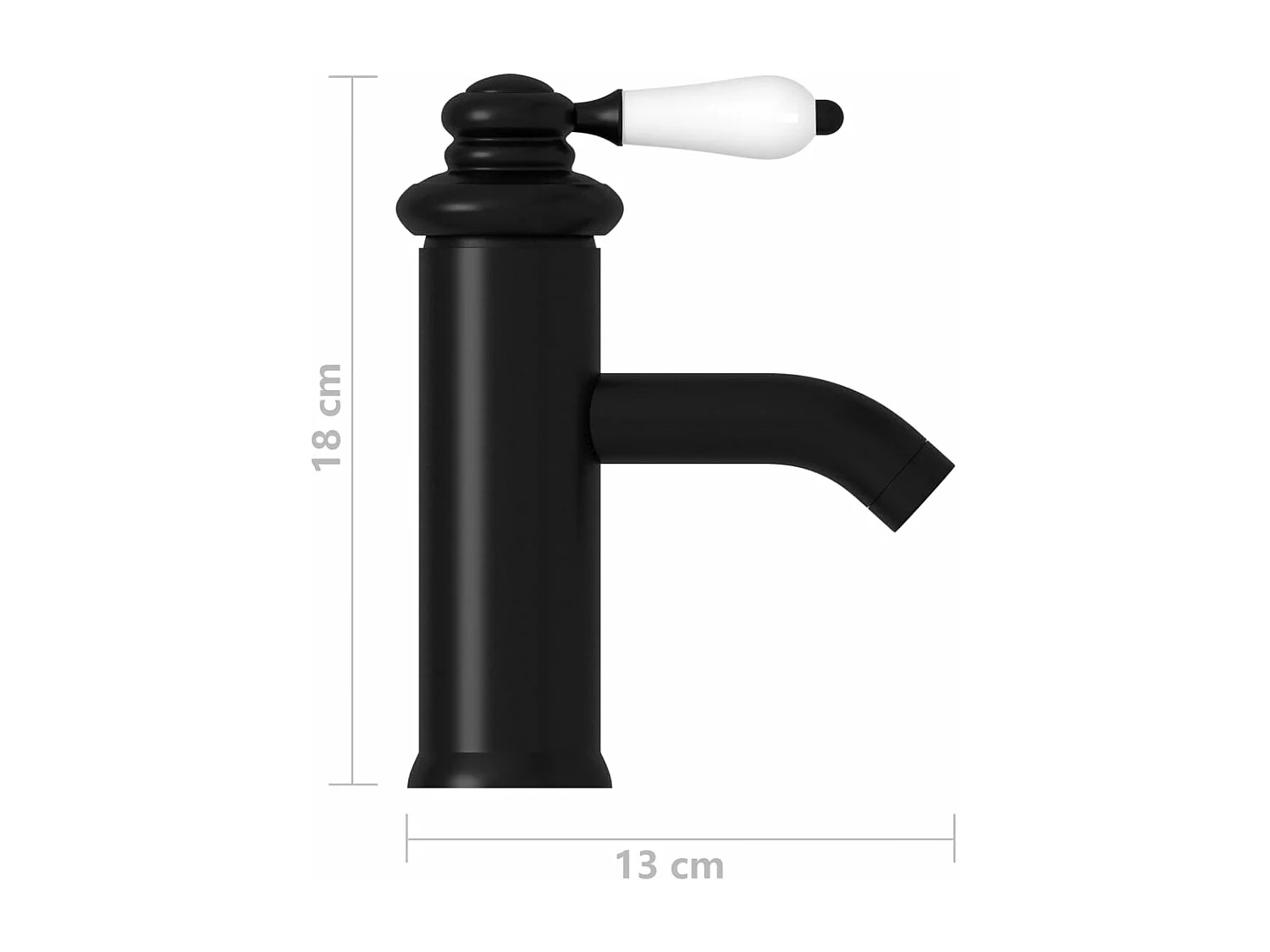 Robinet de lavabo de noire 13 x 13 x 18 cm 02_0003523