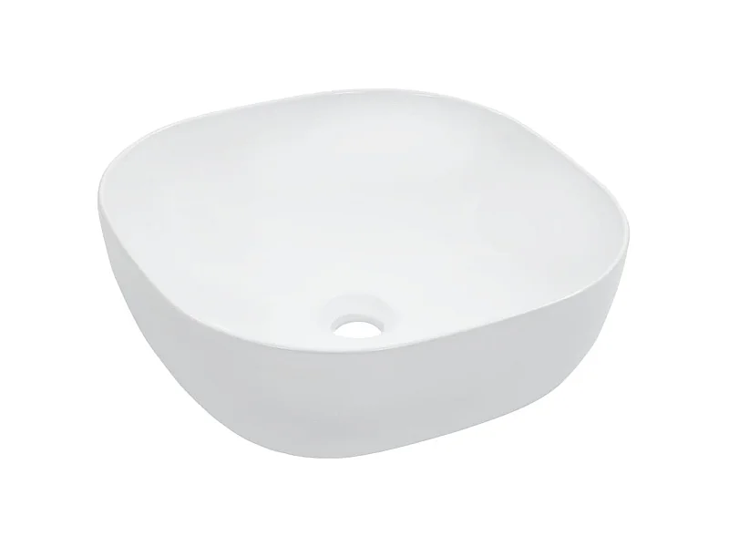 Lavatório lavatório de bancada montado banheiro interior chuveiro cabine de vaso sanitário casa 42,5 x 42,5 cm cerâmica branca 02_0002626