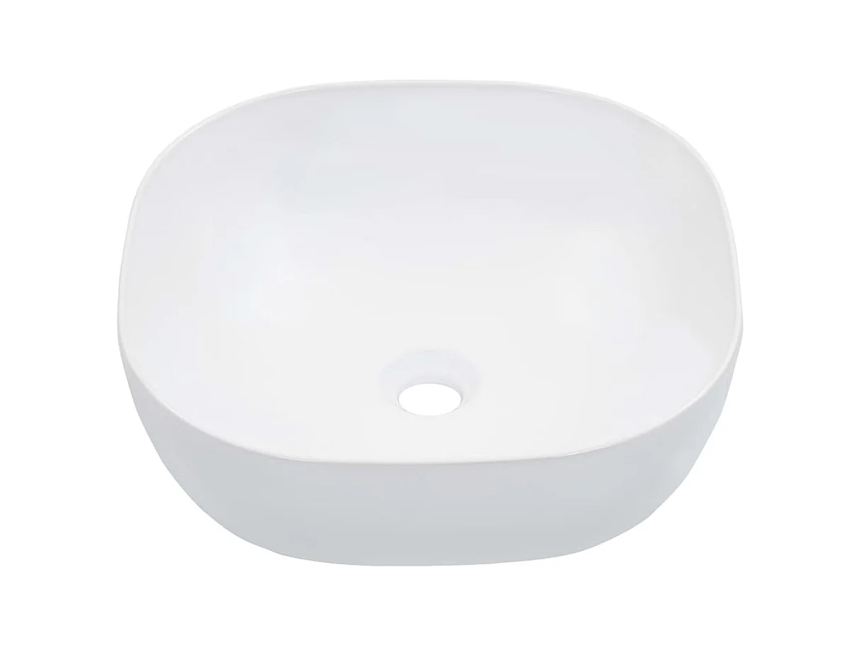 Lavatório lavatório de bancada montado banheiro interior chuveiro cabine de vaso sanitário casa 42,5 x 42,5 cm cerâmica branca 02_0002626