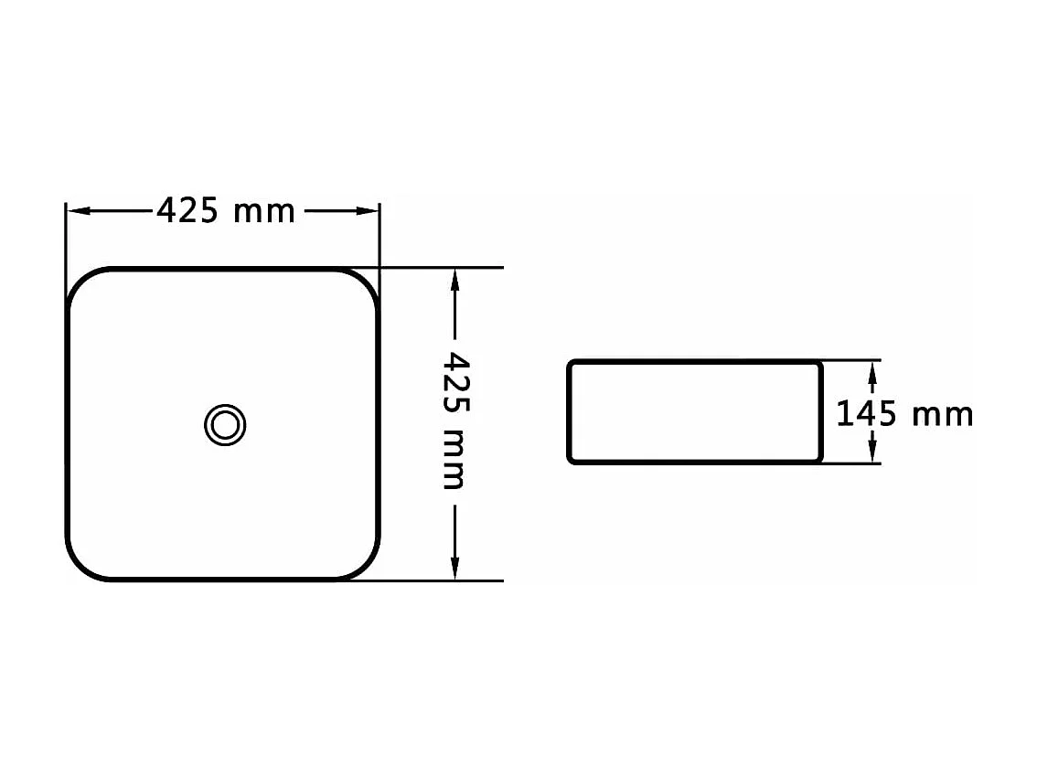 Lavabo lave-mains vasque à blanche 42.5 x 42.5 x 14.5 cm 02_0002626