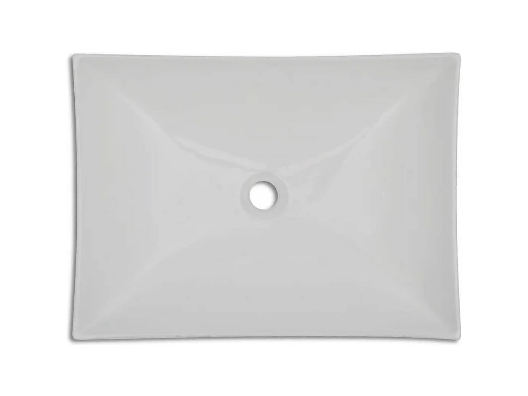 Vasque de salle bains blanche 65.5 x 39 x 14 cm 02_0002493