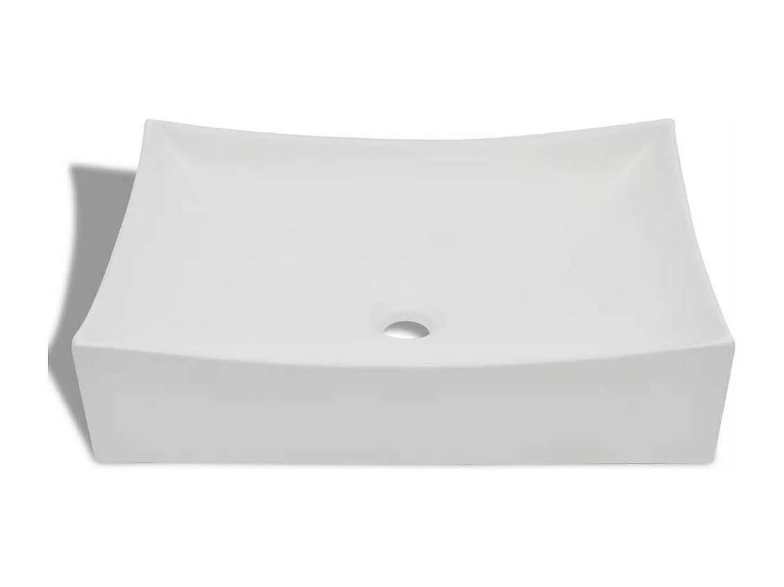 Lavabo bagno in ceramica lavabo lavabo 65,5 x 39 cm bianco lucido 02_0002493