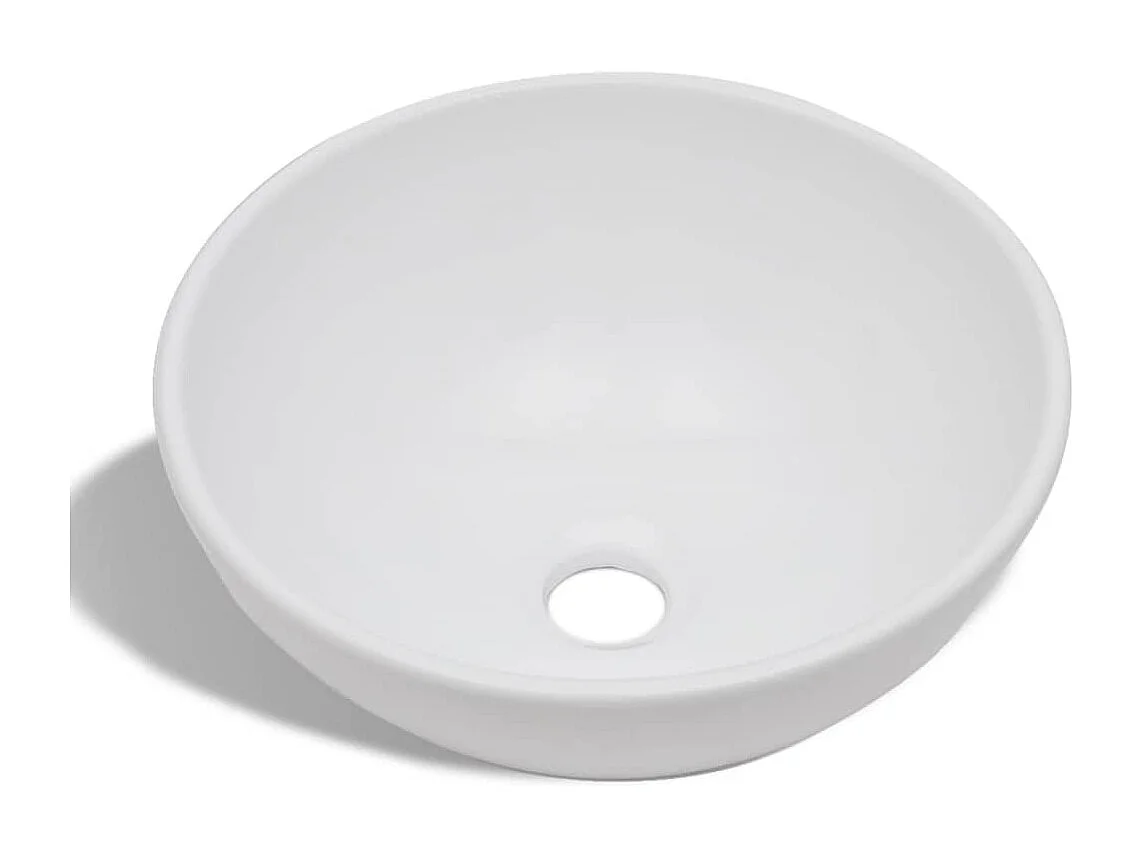 Lavandino da bagno diametro 325 cm con miscelatore tondo in ceramica bianco 02_0002840