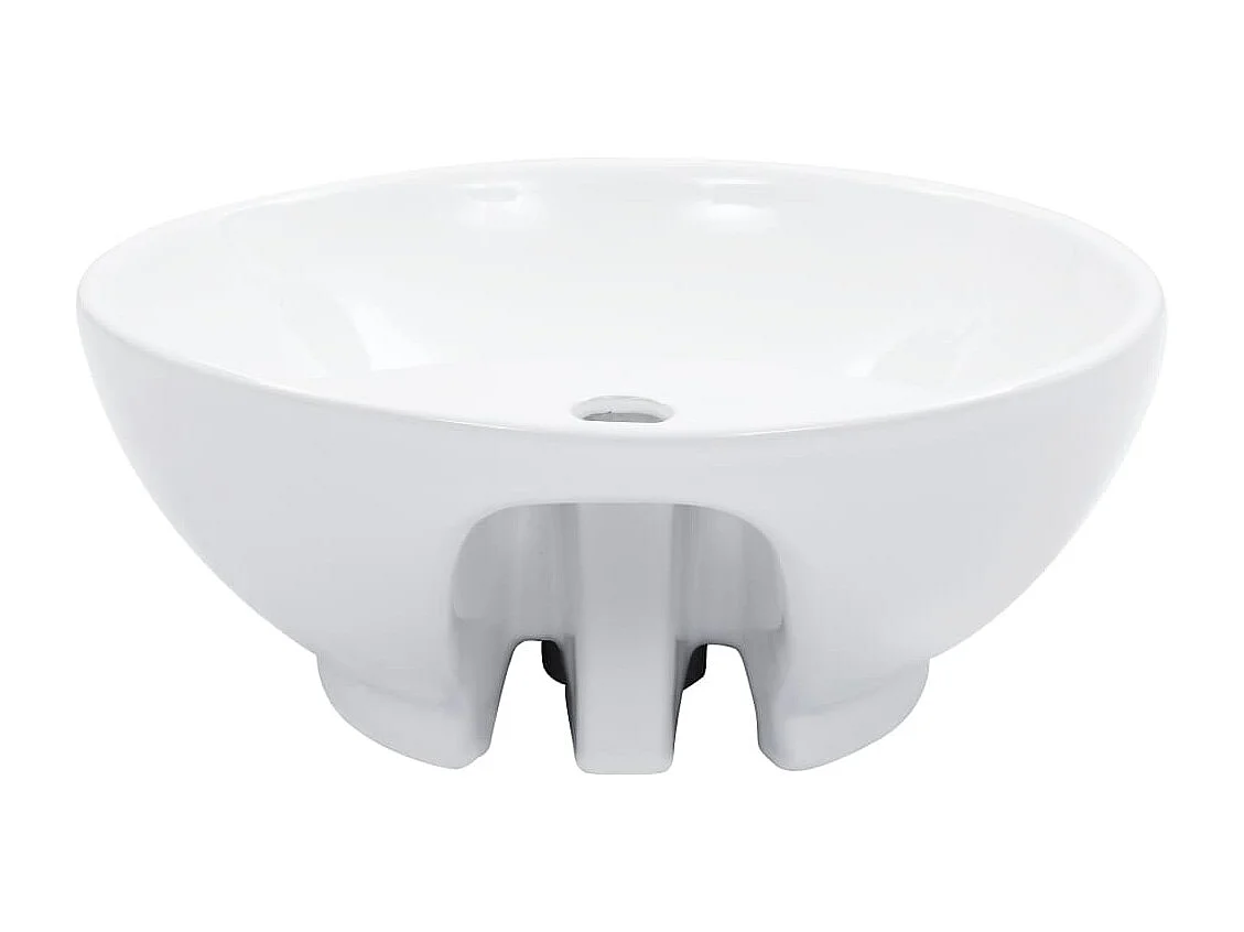 Lavabo bagno con troppopieno diametro 46,5 cm ceramica bianca 02_0002612