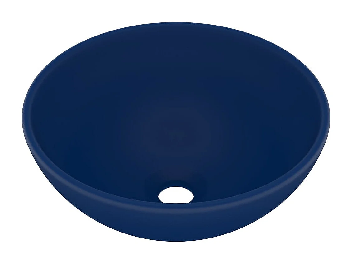 Pia redonda de luxo para banheiro, bancada, vaso sanitário, interior de sala cosmética, 32,5 x 14 cm, cerâmica azul escura fosca 02_0002710