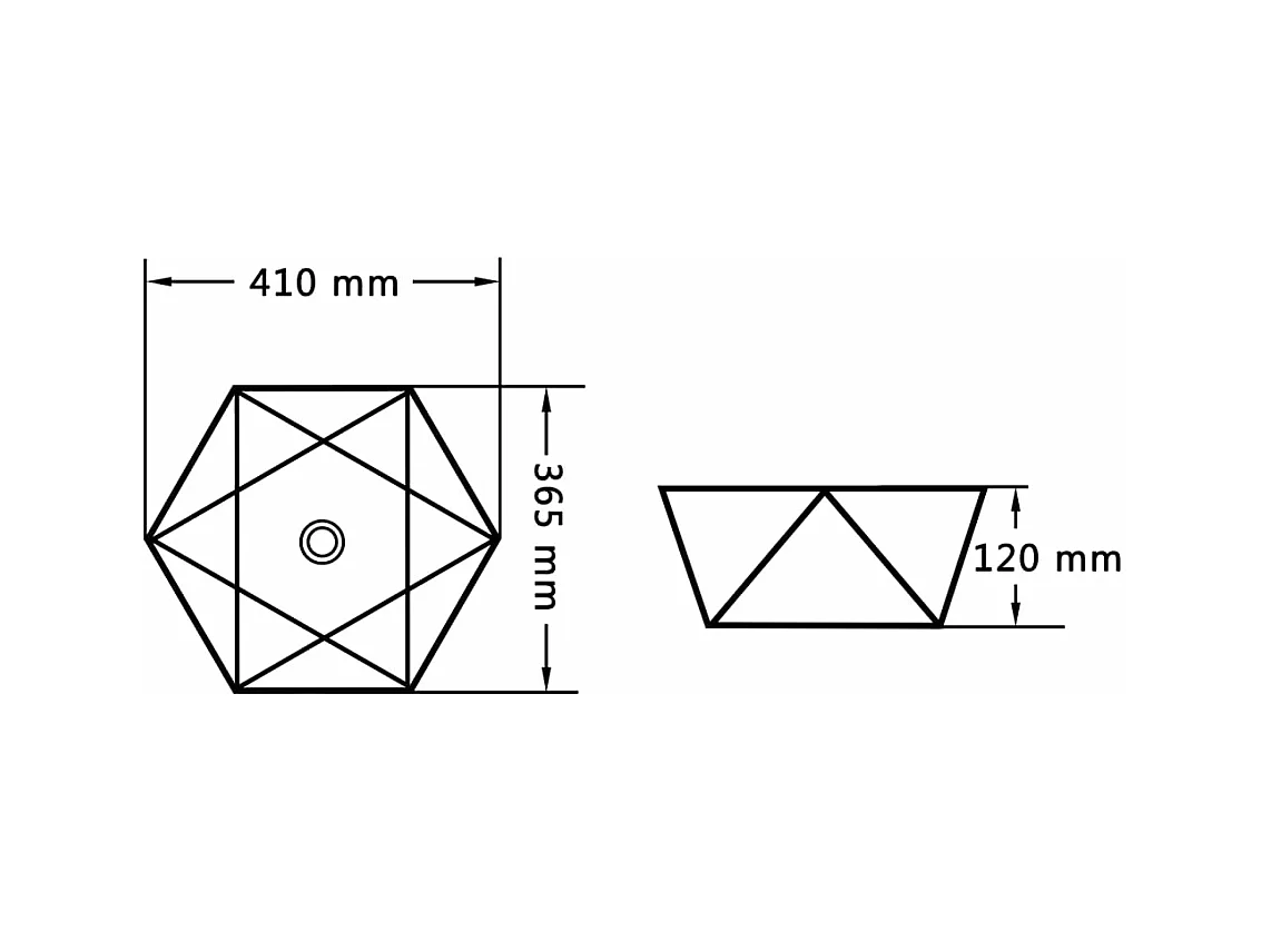 Lavabo lave-mains vasque à noire 41 x 36.5 x 12 cm 02_0002623