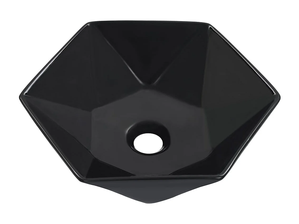 Lavatório lavatório de bancada montado banheiro interior chuveiro cabine de vaso sanitário casa 41 x 36,5 cm cerâmica preta 02_0002623