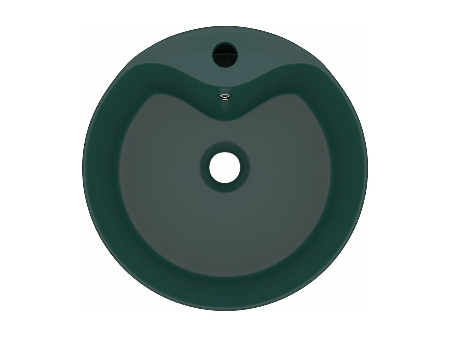 Lavabo di lusso con troppopieno da appoggio WC lavabo bagno stanza cosmetica casa 36 x 13 cm ceramica verde scuro opaco 02_0002778