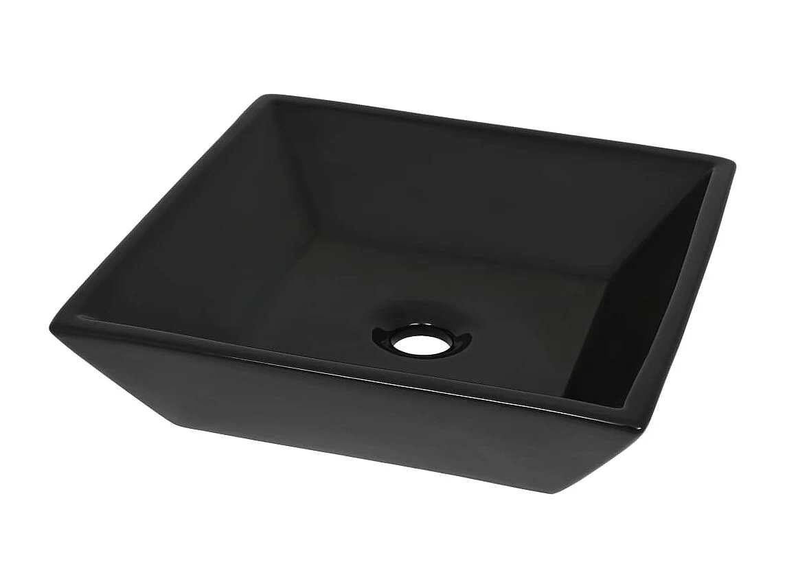 Lavabo bagno quadrato 41,5 x 41,5 cm ceramica nera 02_0002543