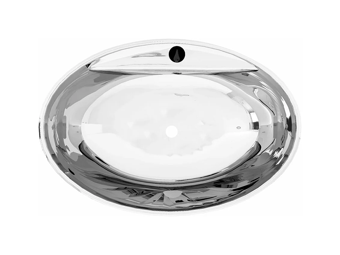 Lavabo salle de bain argenté 58.5 x 39 x 21 cm 02_0002580