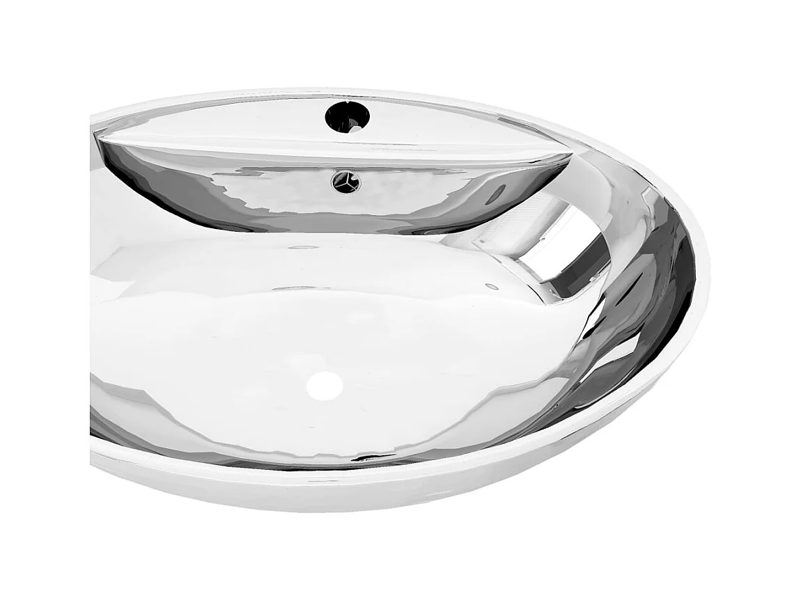 Lavabo salle de bain argenté 58.5 x 39 x 21 cm 02_0002580