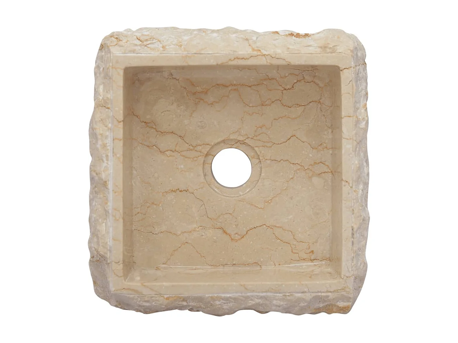 Lavabo de salle d'eau crème 30 x 30 x 13 cm 02_0002818