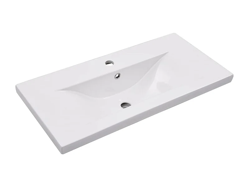 Lavabo salle de bain blanche 81 x 39.5 x 18.5 cm 02_0002644