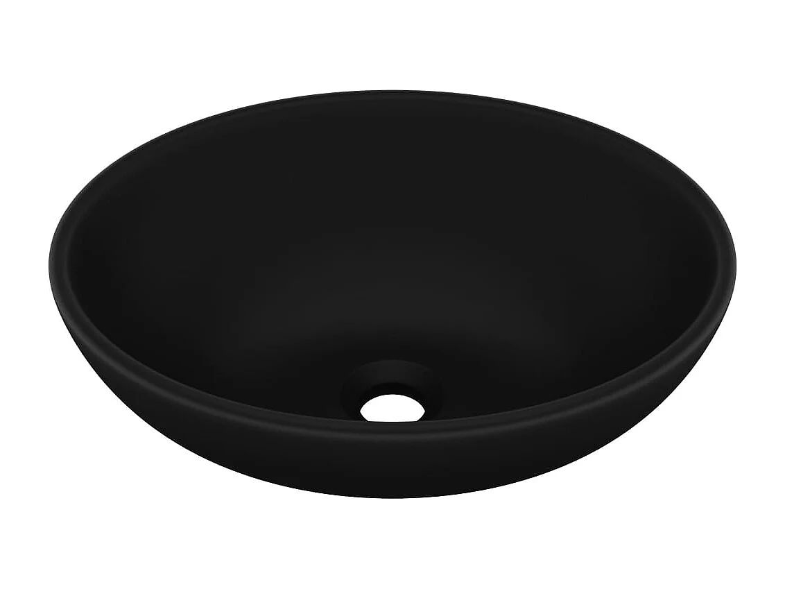 Lavabo ovale de luxe noire 40 x 33 x 13.5 cm 02_0002673