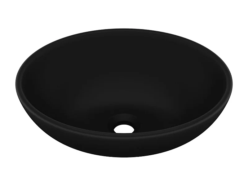 Lavabo ovale de luxe noire 40 x 33 x 13.5 cm 02_0002673