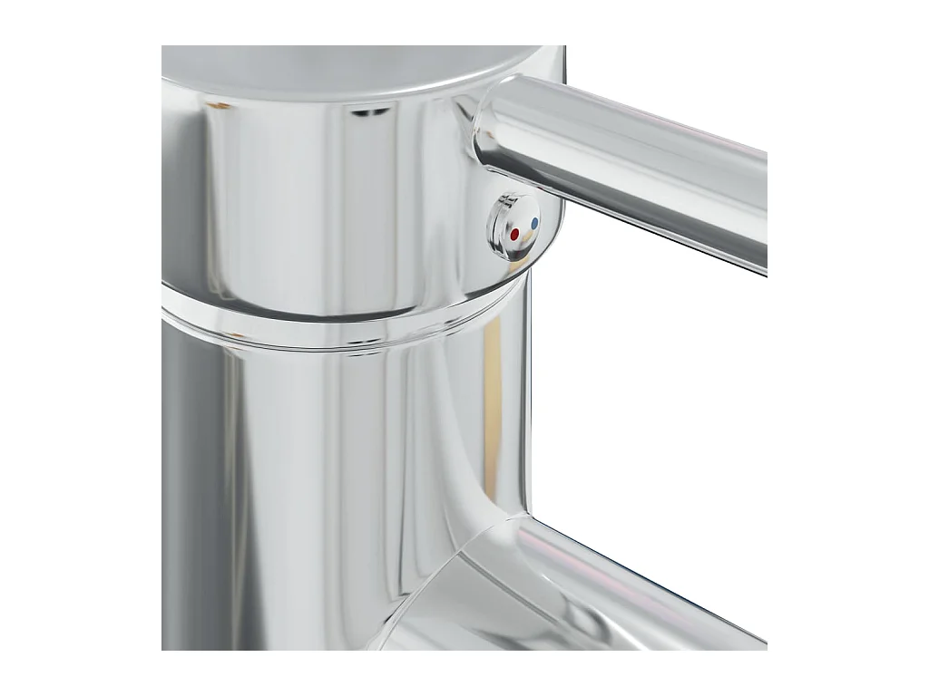 Lavabo de baño encastrable con grifo 42 cm cerámica blanca 02_0002795