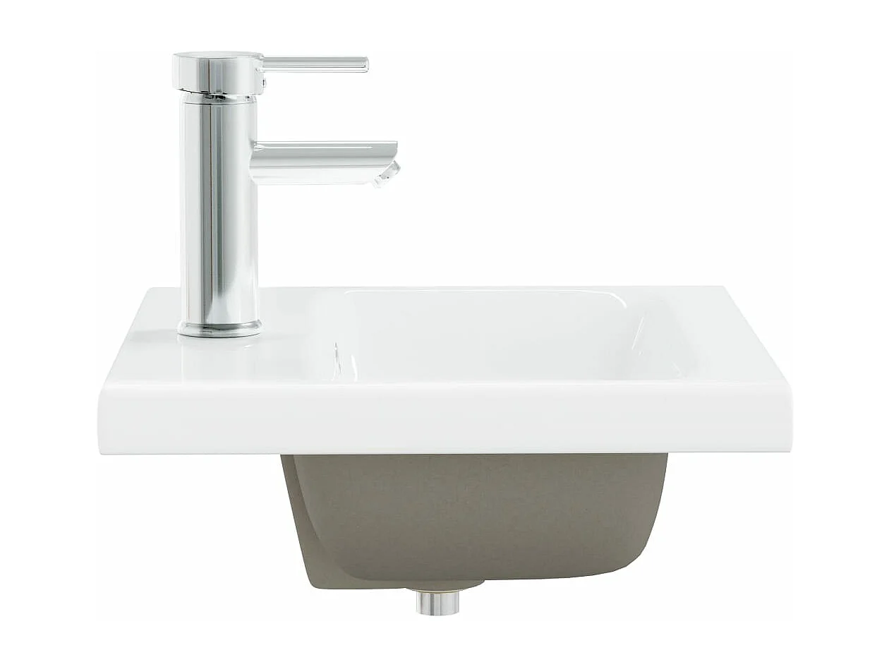 Lavabo bagno ad incasso con rubinetto 42 cm ceramica bianca 02_0002795