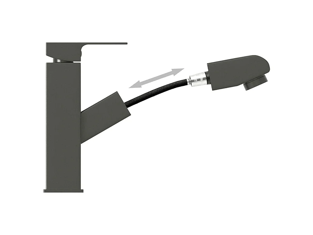 Robinet de lavabo rétractable grise 15.7 x 15.7 x 17.2 cm 02_0003527