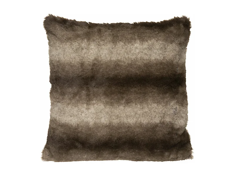 Coussin déhoussable Fourrure Grizzli 45 x 45 cm