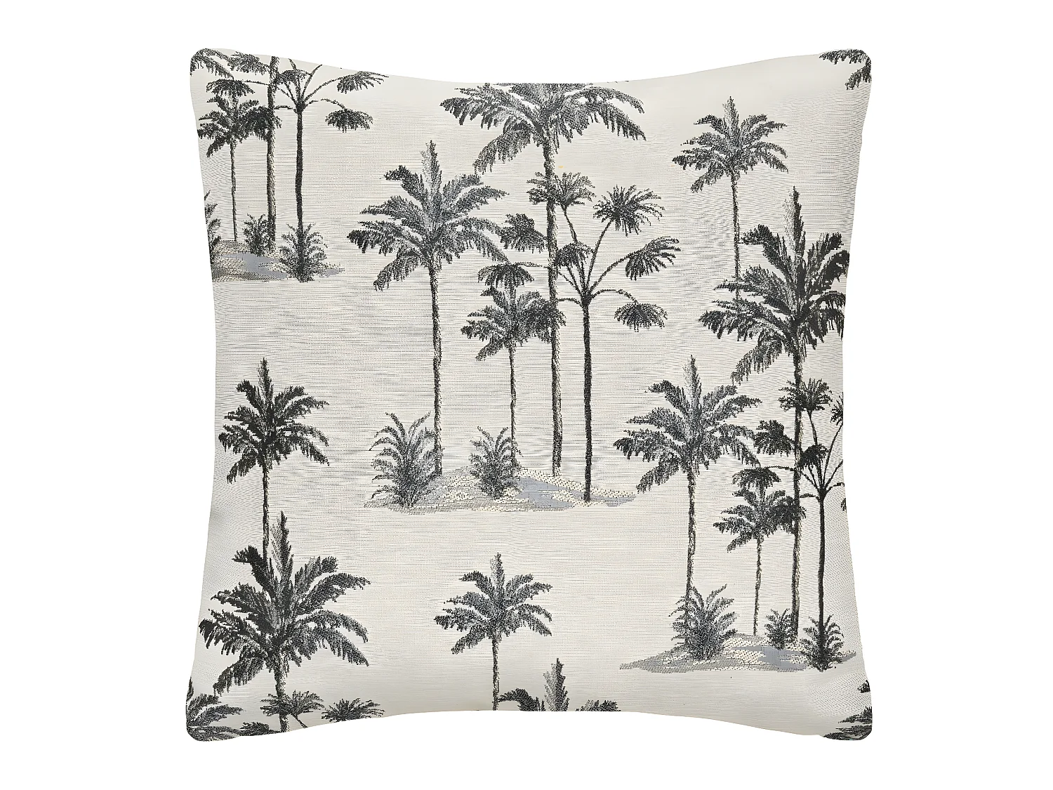 Housse de Coussin Jacquard imprimé Palmier 40 x 40 cm