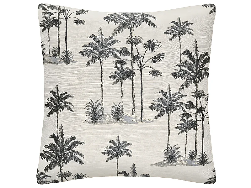 Housse de Coussin Jacquard imprimé Palmier 40 x 40 cm