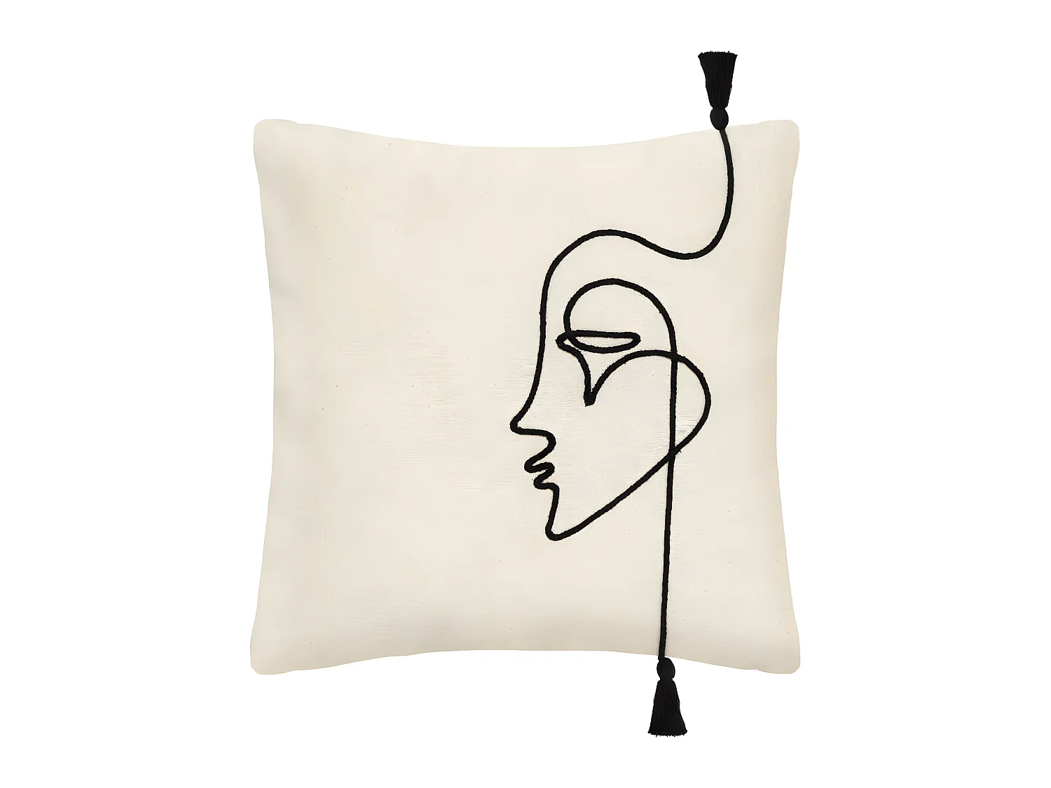 Housse de Coussin Visage Corde 40 x 40 cm