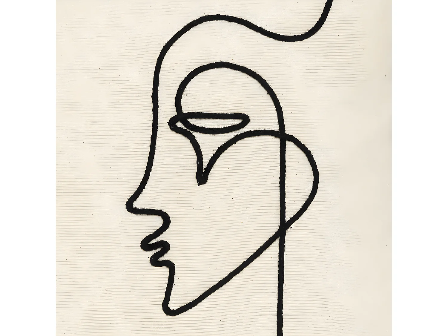 Kissenbezug Gesicht aus Seil 40 x 40 cm