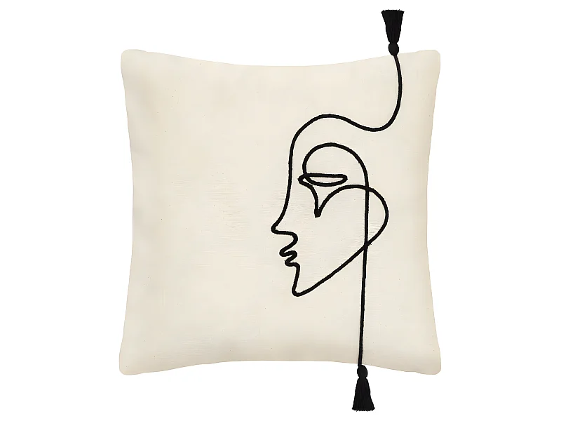 Housse de Coussin Visage Corde 40 x 40 cm