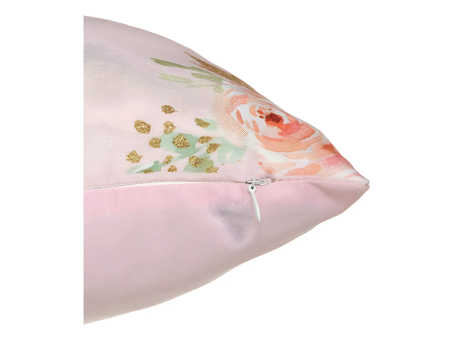 Coussin décoratif déhoussable Licorne rose avec rubans et pompons 40 x 40 cm