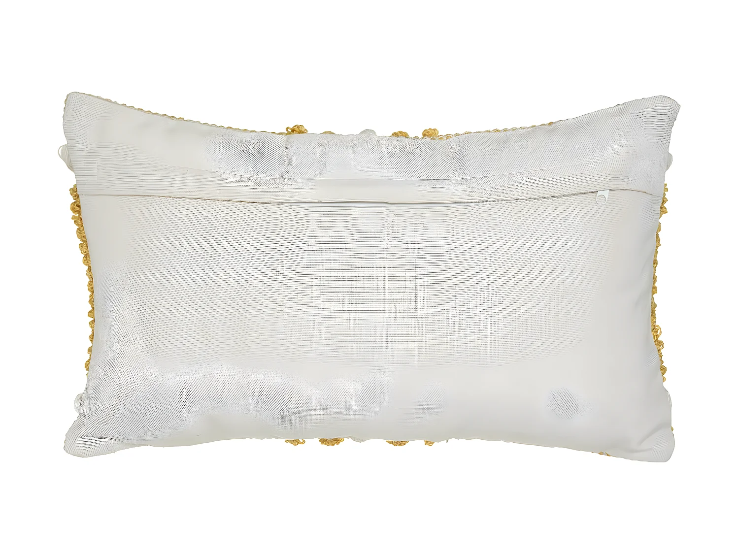 Coussin déhoussable Ocre & Blanc 30 x 50 cm