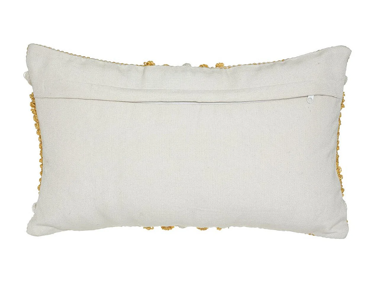 Coussin déhoussable Ocre & Blanc 30 x 50 cm