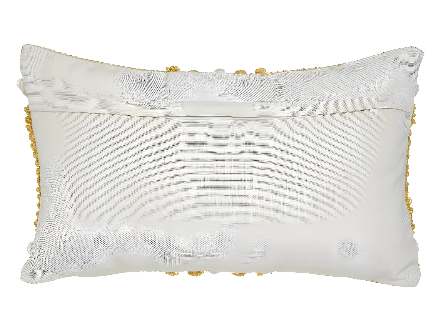 Coussin déhoussable Ocre & Blanc 30 x 50 cm