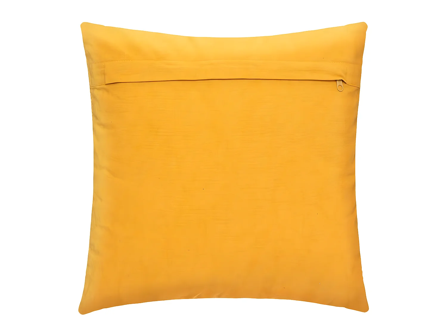 Coussin déhoussable Inca en Coton Tufté Ocre 40 x 40 cm