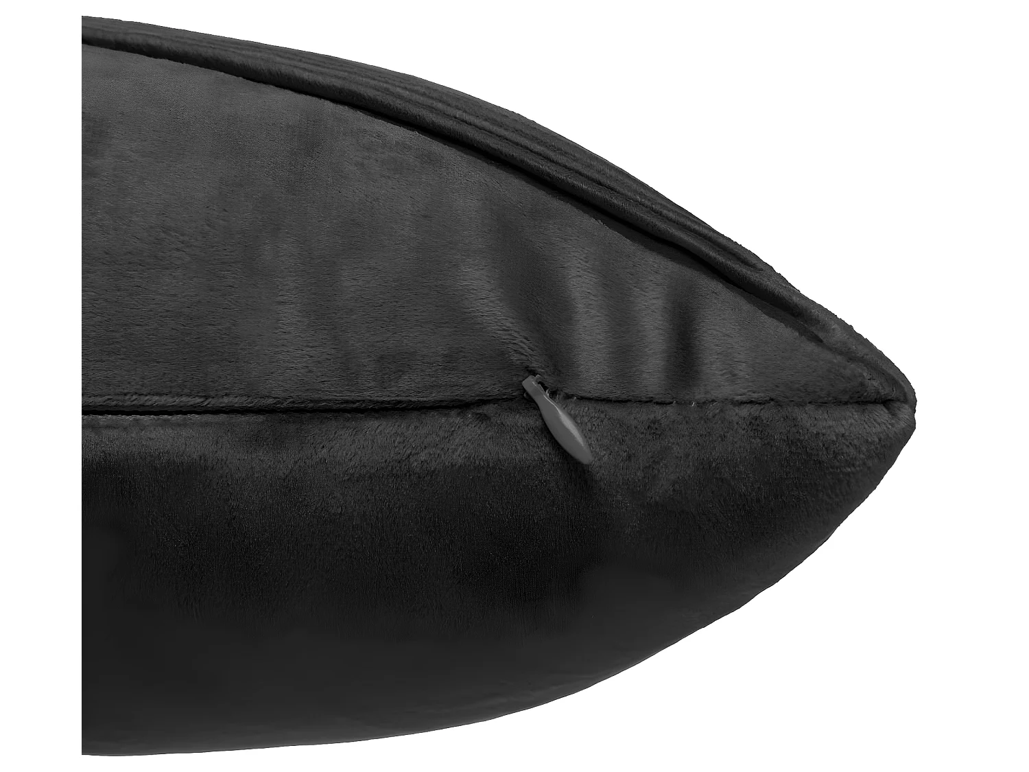 Coussin déhoussable en Velours Gris lisse et avec plis 30 x 50 cm