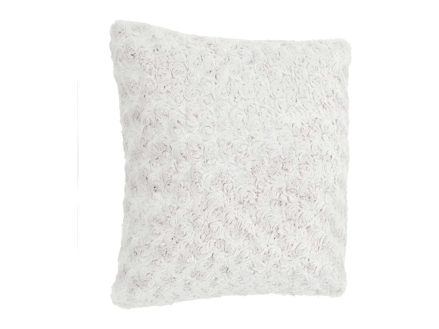 Coussin déhoussable en Fourrure Bouclée Écru 45 x 45 cm