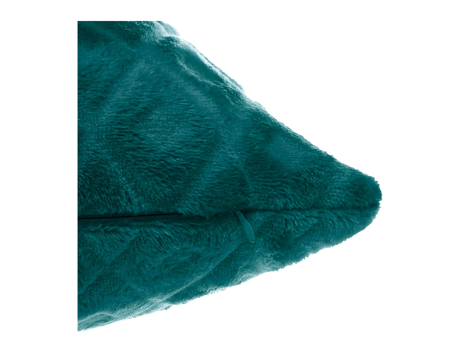 Coussin déhoussable Bleu Canard motif Losange en relief 40 x 40 cm