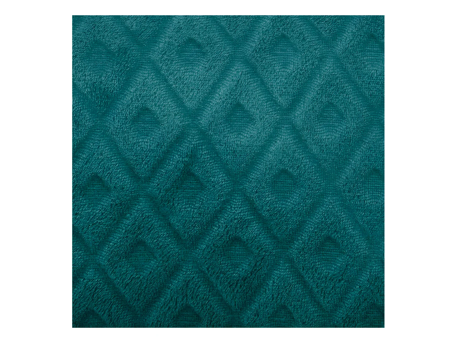 Coussin déhoussable Bleu Canard motif Losange en relief 40 x 40 cm