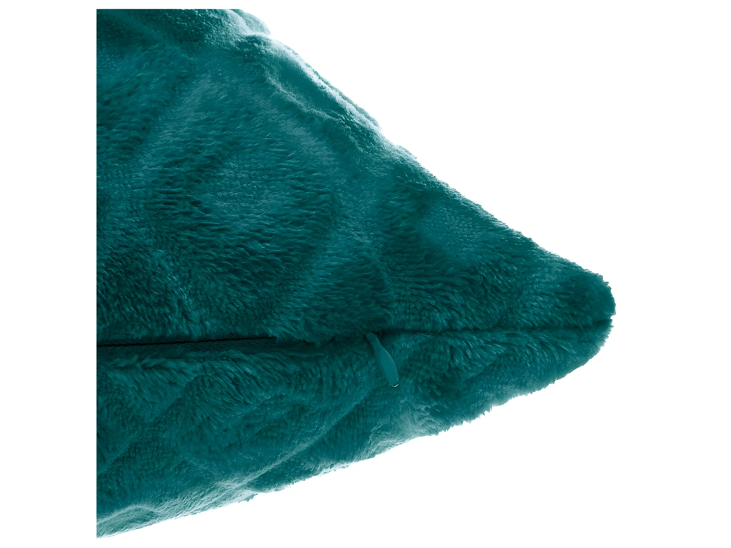 Coussin déhoussable Bleu Canard motif Losange en relief 40 x 40 cm