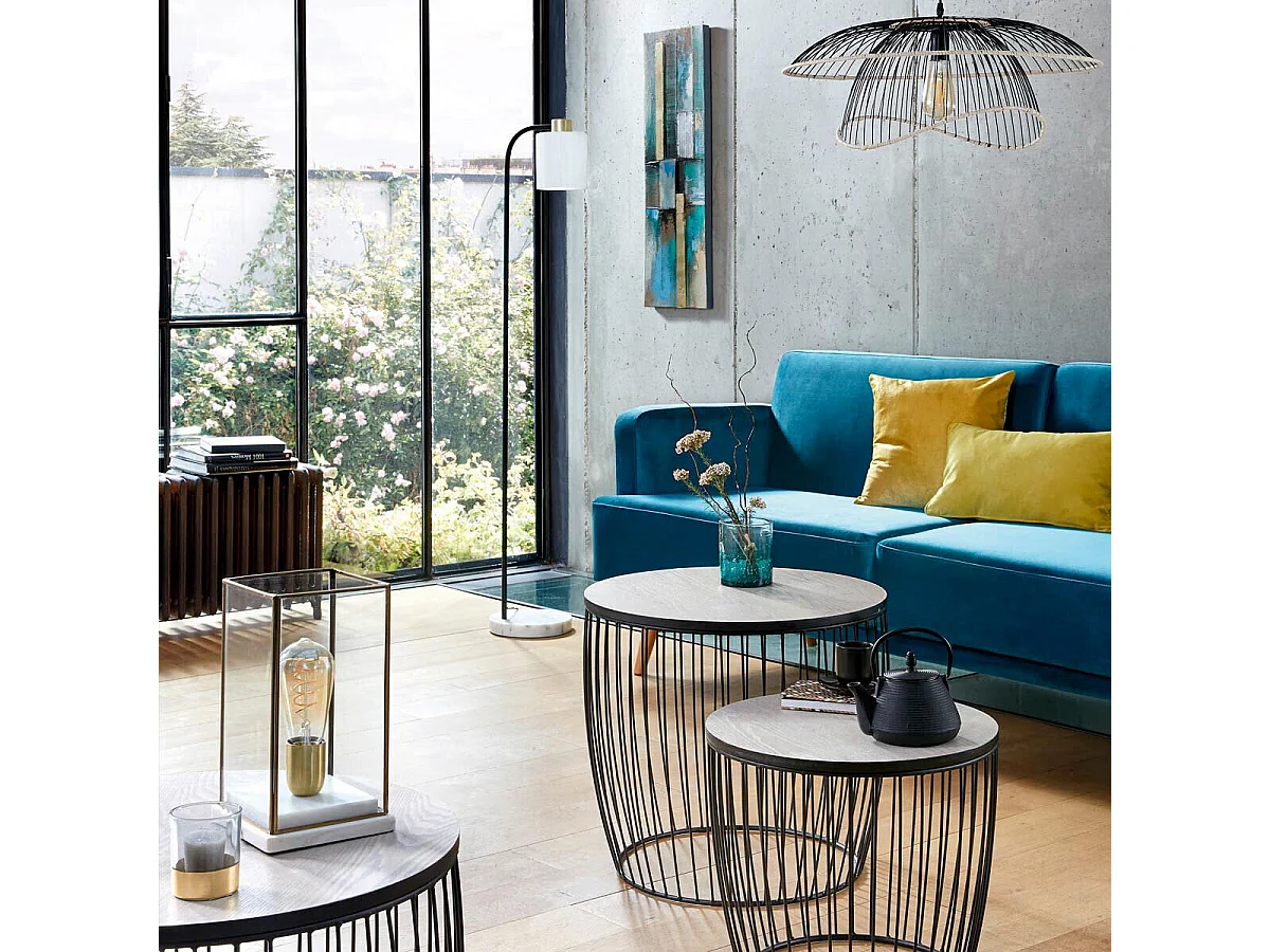 Coussin déhoussable Ocre 45 x 45 cm