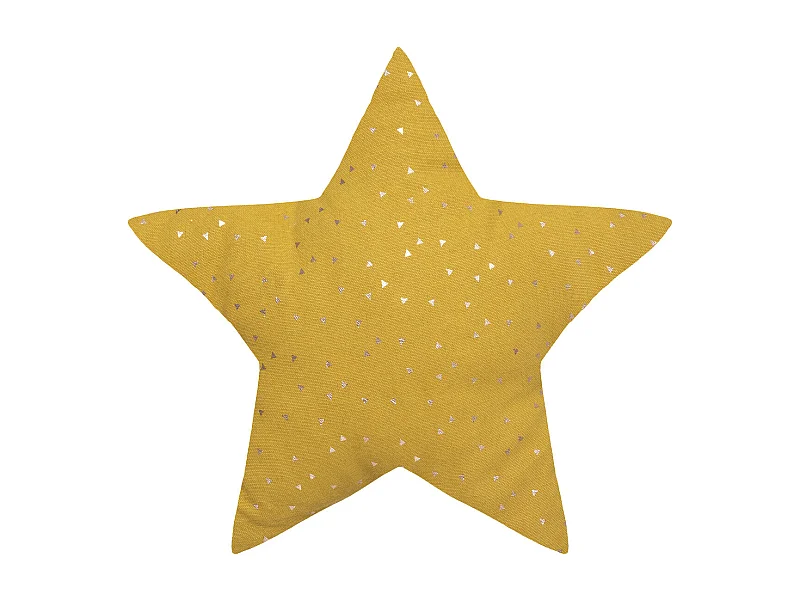 Cojín estrella motivos metalizados