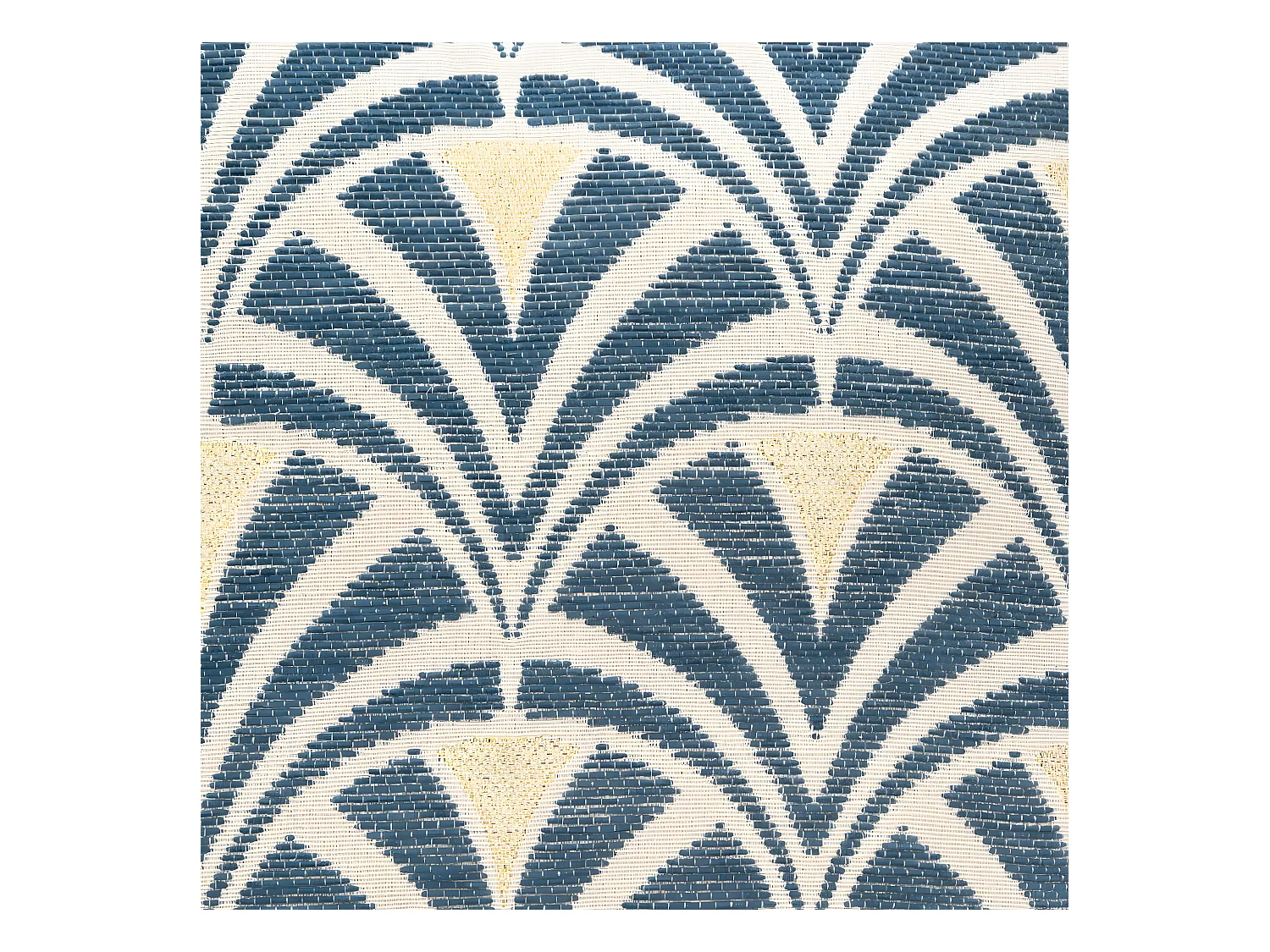 Housse de Coussin chenille Art déco Bleu 40 x 40 cm