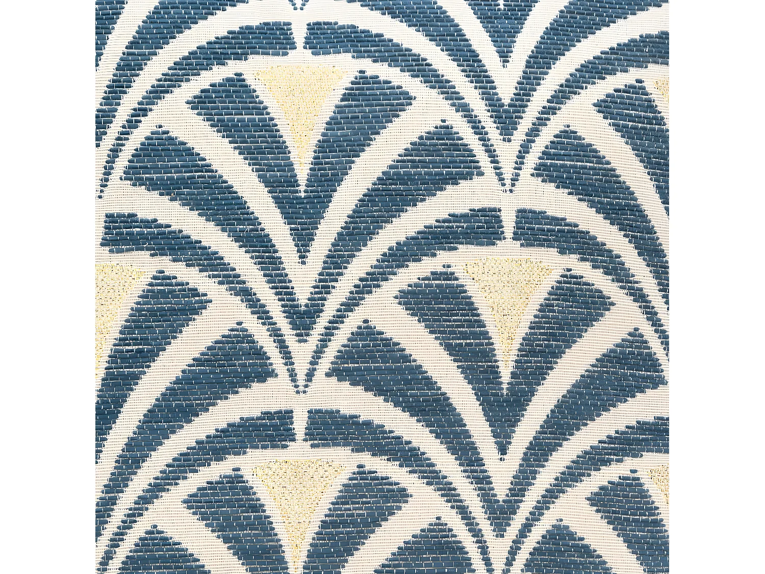 Housse de Coussin chenille Art déco Bleu 40 x 40 cm