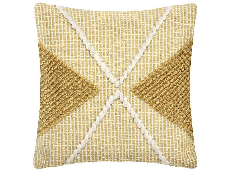 Coussin recycle Row - 45 x 45 cm - Ocre