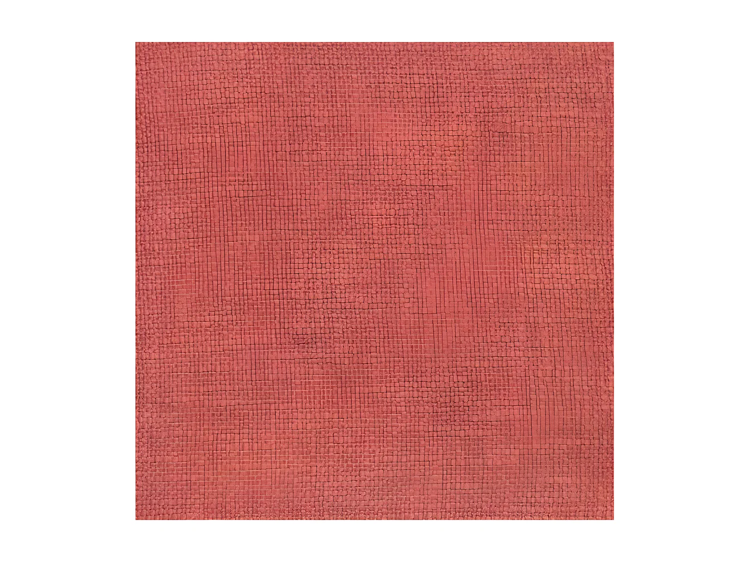 Abnehmbares Terrakotta-Rosa Kissen mit Pompons 50 x 50 cm