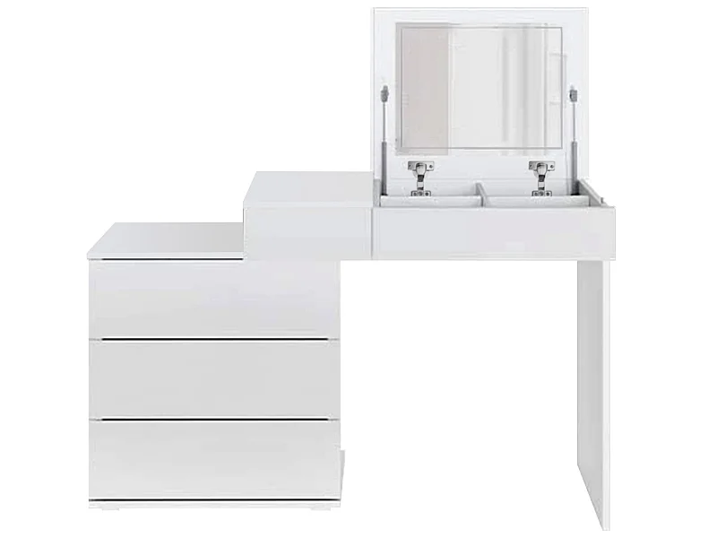 Table de maquillage blanc table de coiffeuse moderne MDF avec miroir ML-DESIGN