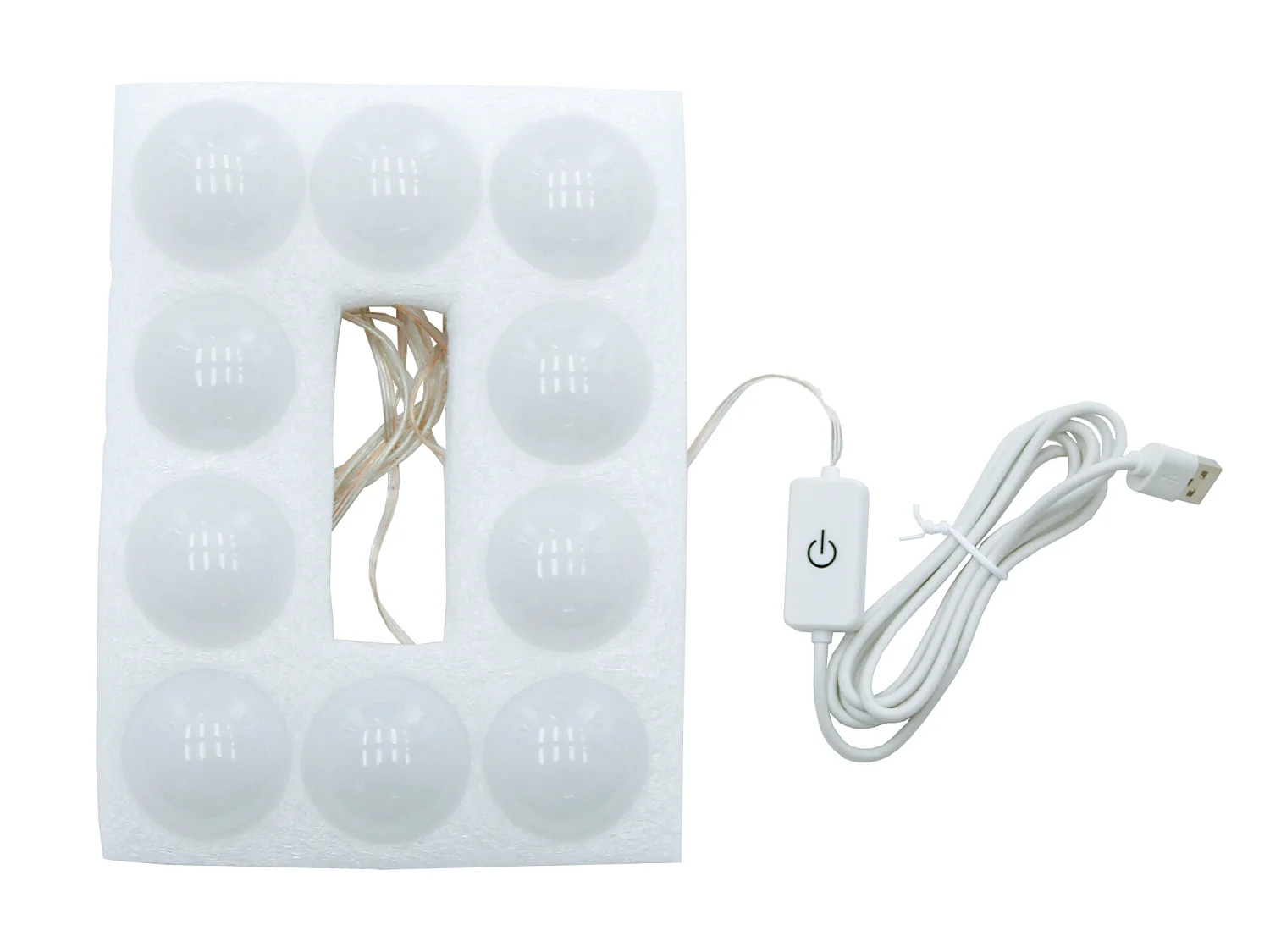 Table de coiffeuse maquillage sonoma avec miroir éclairage LED ML-DESIGN