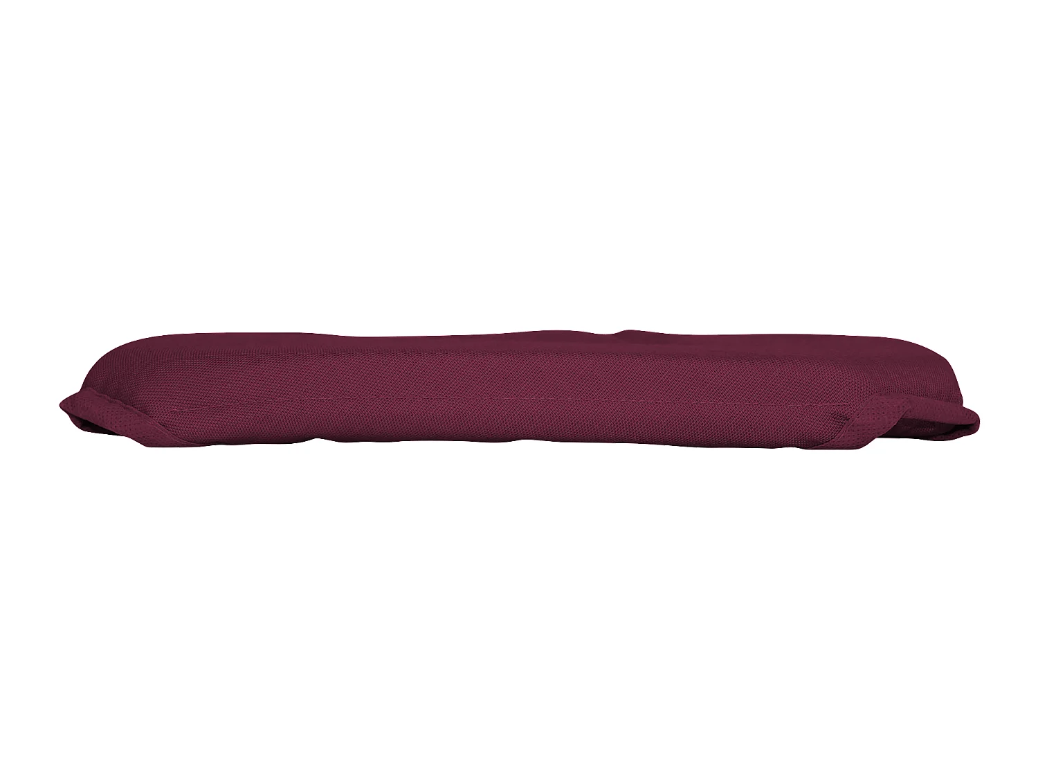 Coussin galette de chaise 4 rabats 36 x 36 cm Bordeaux panama