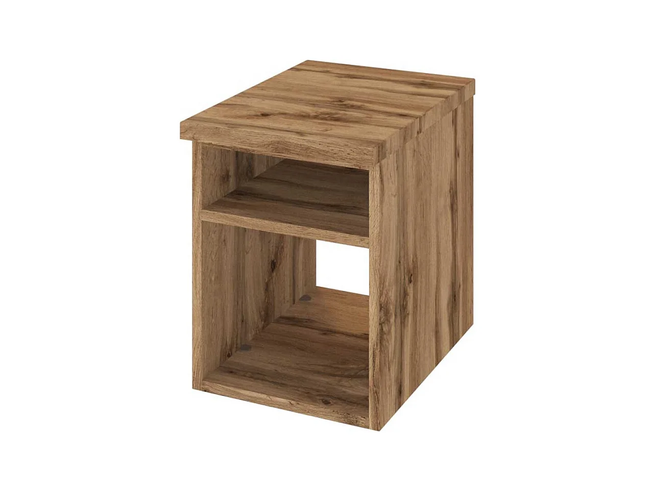 Badregal in Wildeichefarben hängend