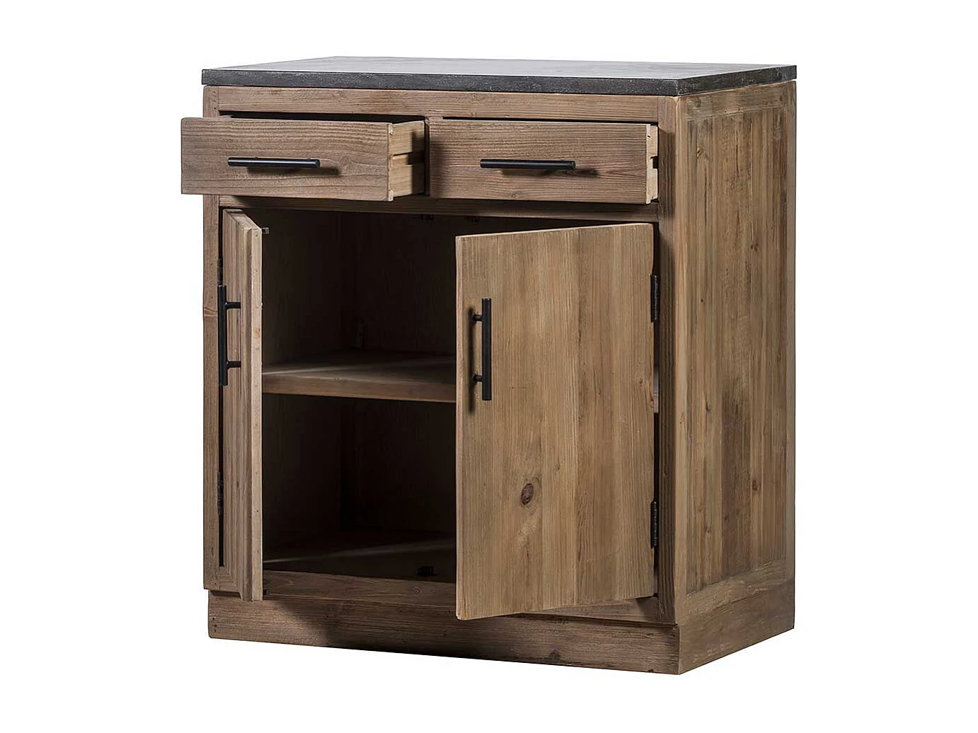 2 türiger Küchenunterschrank mit zwei Schubladen Vintage Look