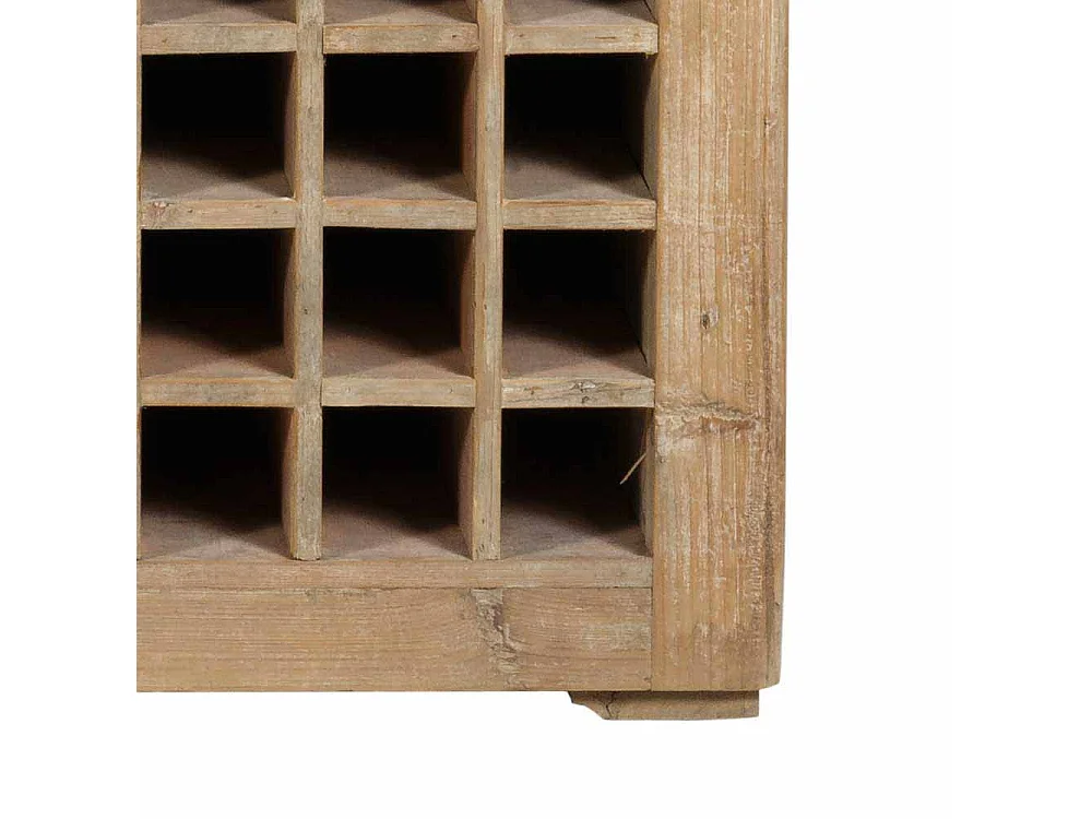 Küchenunterschrank mit Flaschenfächern aus Pinie Recyclingholz